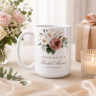 Fall Floral Bridal Shower Mug – Personalized Gift
