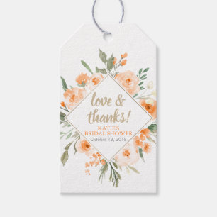 Fall Floral Bridal Shower Thank You Gift Tags