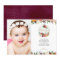 Fall floral burgundy white pumpkin thank you card