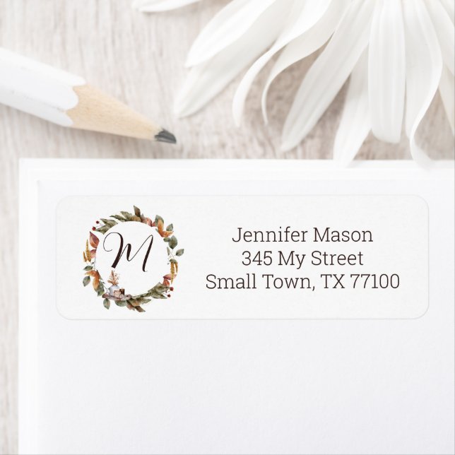 Fall Floral Cottage Harvest Thanksgiving Label (Insitu)