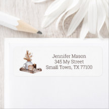 Fall Floral Cottage Pampas Thanksgiving Address