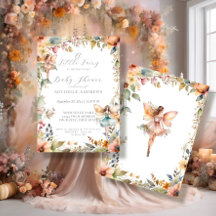 Fall Floral Enchanted Fairy Daisy Girl Baby Shower