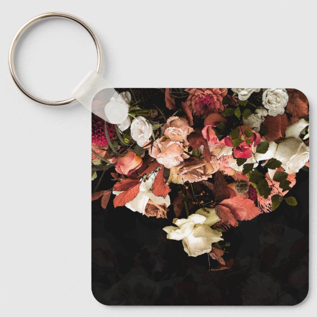"Fall Floral Fantasy" Keychain (Front)