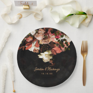 "Fall Floral Fantasy" Paper Plate