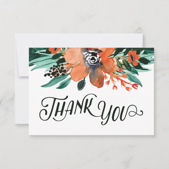 Fall Floral Flat Thank You (Front)