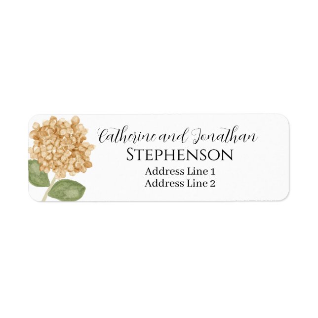 Fall Floral Married Couple Return Address Labels (Front)