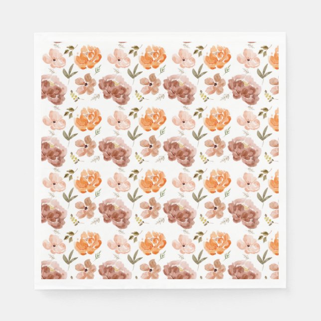 Fall Floral Napkins Fall Harvest Napkins (Front)