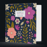Fall Floral Pattern 3 Ring Binder<br><div class="desc">Contemporary Floral pattern design.</div>
