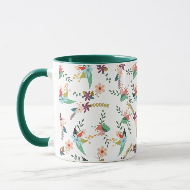 Fall Floral Pattern Mug (Left)