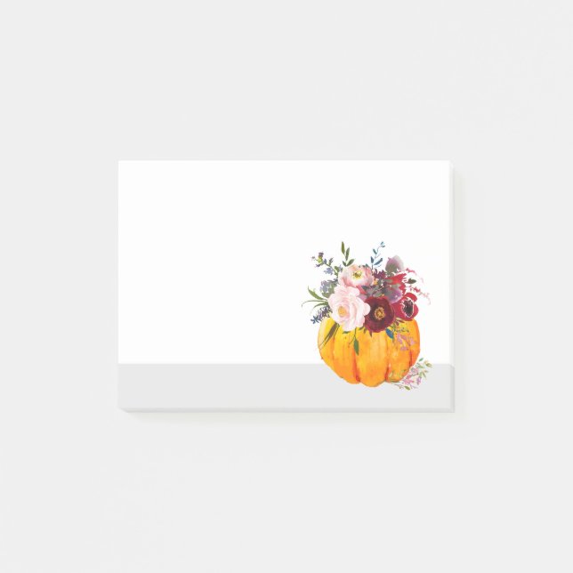fall, floral, pumpkin notes (Front)