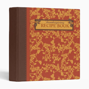 Fall Floral Stems in Warm in Autumn Colours Binder