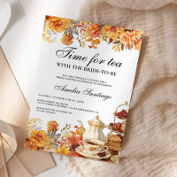 Fall Floral Tea With Bride To Be Bridal Shower