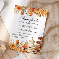Fall Floral Tea With Mom To Be Baby Shower