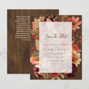 Fall Floral Wedding - Burgundy Orange BUDGET