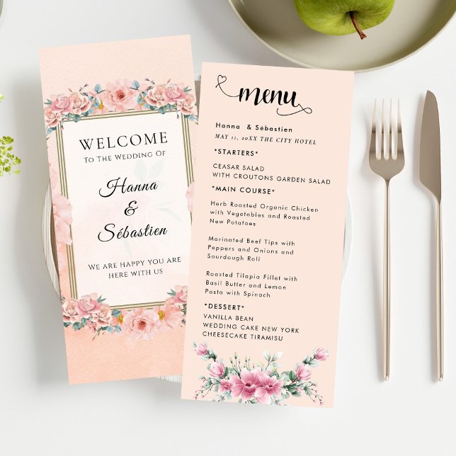 Fall Floral  Wedding Menu (Créateur téléchargé)