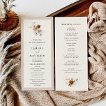 Fall Floral Wedding Program<br><div class="desc">Our Fall Floral Wedding Program features elegant autumn-inspired floral designs,  perfect for your seasonal celebration. Personalize the details to guide your guests and create a beautiful keepsake for your special day. Ideal for outdoor and garden weddings. Matching items in our Bohemian Fall Garden Wedding Collection - Cava party design</div>