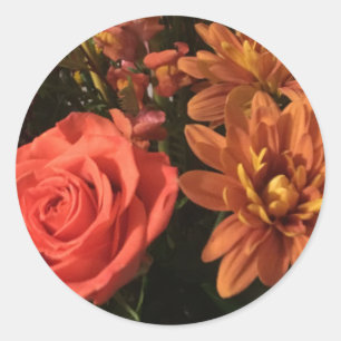 Fall Floral Wedding Stickers and Envelope Seals