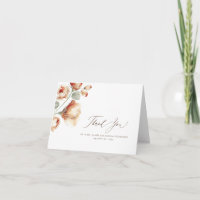 Fall Floral Wedding Thank You