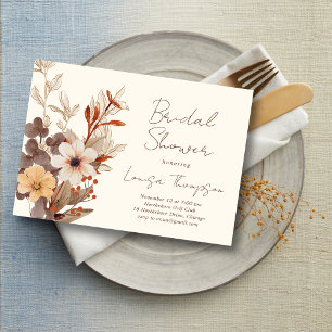 Fall Florals Bridal Shower Invitation