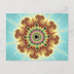 Fall Flower - Fractal Art Postcard