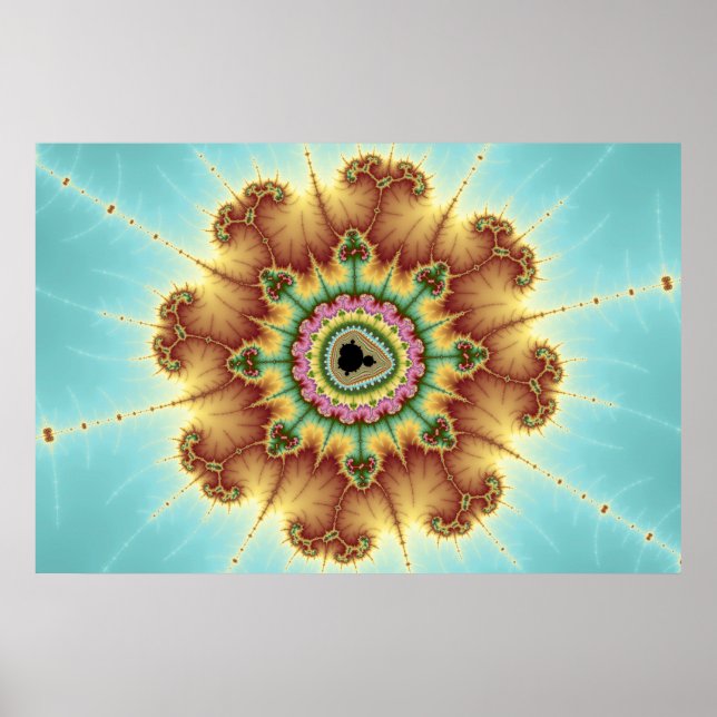 Fall Flower - Fractal Art Poster (Front)