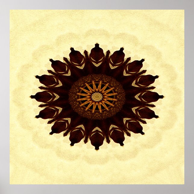 Fall Flower Mandala....... Poster (Front)