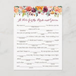 Fall Flower Wedding Advice Cards, Orange Pink Postcard<br><div class="desc">Our fall floral fill-in-the-blank advice cards with orange, burgundy, cream, and pink flowers are a fun activity to have a wedding reception or bridal shower. You can change the heading wording if you would like by using Zazzle's "Personalize this template" tool. Be sure to check out our large selection of...</div>