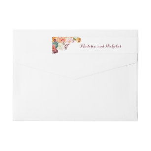 Fall Flower Wraparound Return Address Labels