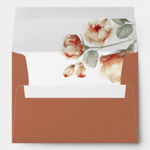 Fall Flowers Botanical Elegant Modern Envelope