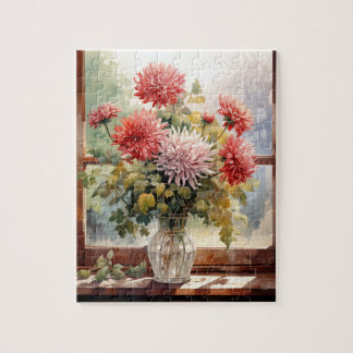 Fall Flowers Chrysanthemums Puzzle 110 Pcs. 8"x10"