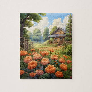 Fall Flowers Marigold Puzzle 110 Pcs. 8"x10"