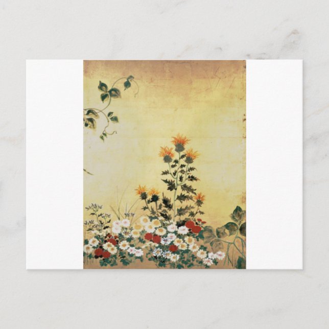 Fall Flowers Postcard (Front)