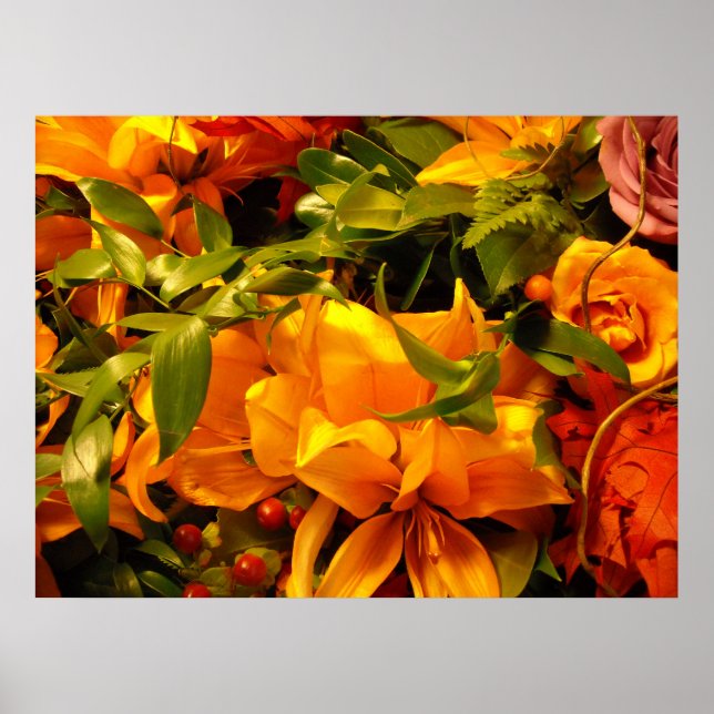 Fall Flowers Poster (Front)