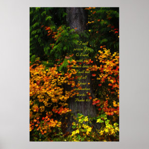 Fall Foliage 2 Print w/Scripture Verse