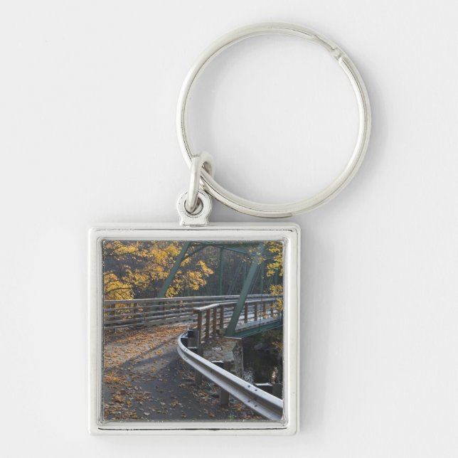 Fall foliage and a bridge over the Millers Keychain (Front)