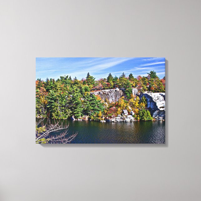 Fall Foliage around Lake Minnewaska Canvas Print (Front)