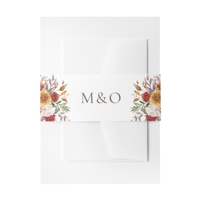 Fall Foliage Autumn Colours Invitation Belly Band (Front Example)