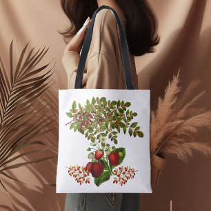 Fall Foliage Autumn Leaves Berry Sweet Greenery  Tote Bag