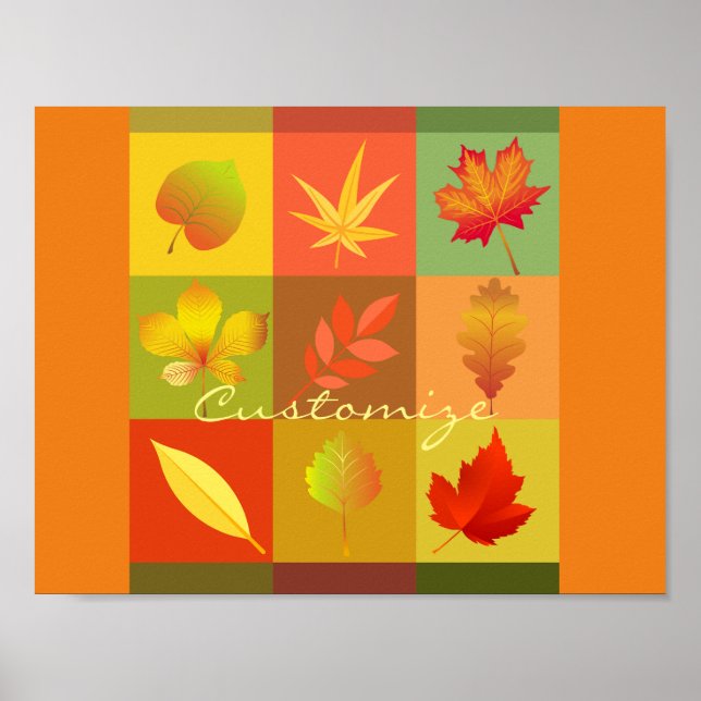 Fall Foliage Autumn Leaves Thunder_Cove Poster (Front)