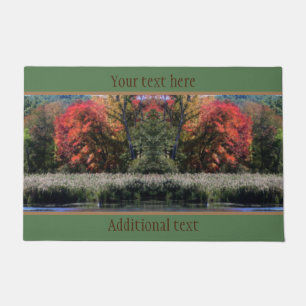 Fall Foliage Bordering A Marsh Personalized Doormat
