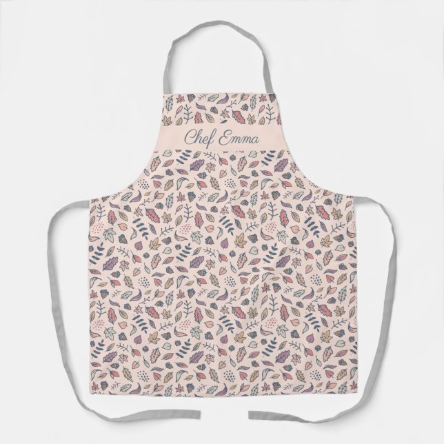 Fall foliage illustrated apron (Front)
