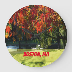 Fall Foliage Large Clock