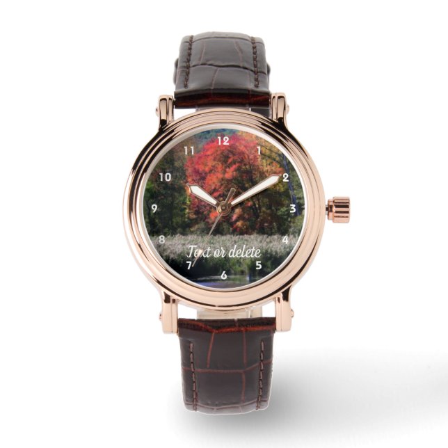 Fall Foliage Marsh Orton Personalized  Watch (Front)