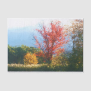 Fall Foliage Nature Painting Decoupage  Tissue Paper