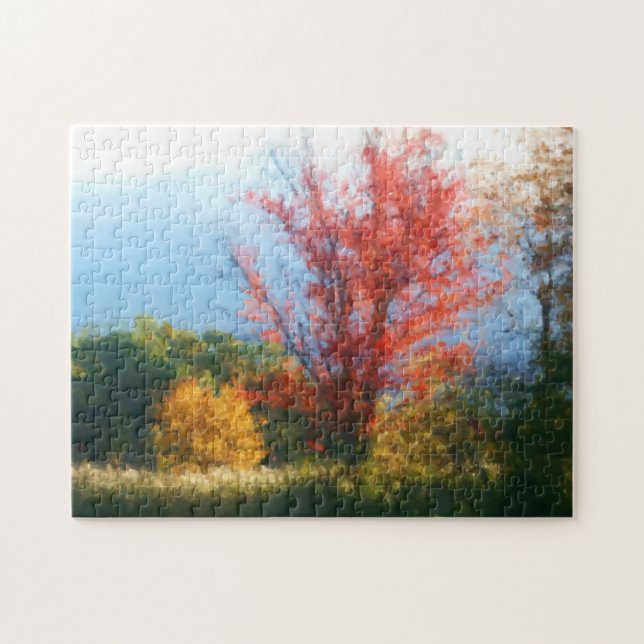 Fall Foliage Nature Photo Painting  Jigsaw Puzzle (Horizontal)