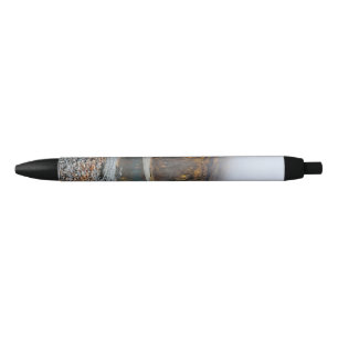 Fall Foliage Nature Scene with Warm Tones Black Ink Pen
