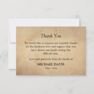 Fall Foliage Orthodox Christian Funeral  Thank You Card