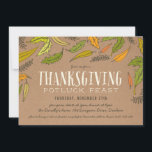 Fall Foliage Thanksgiving Dinner Party Invitation<br><div class="desc">Invite your guests to your Thanksgiving dinner party with a modern rustic invitation featuring a cascade of leaves in warm fall colours. Personalize with all of the party details to make it totally your own for a harvest time celebration your friends wont soon forget.</div>