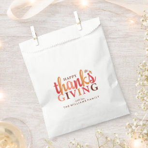 Fall Foliage Thanksgiving Favour Bag