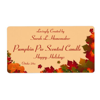 Fall Foliage with Pumpkins Candle or Canning